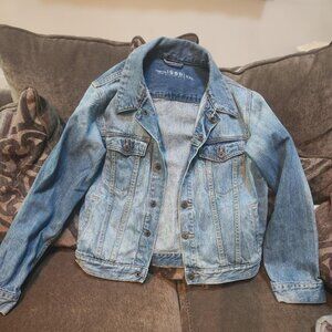 Cropped Women's jean GAP jacket XXL(Medium Wash)